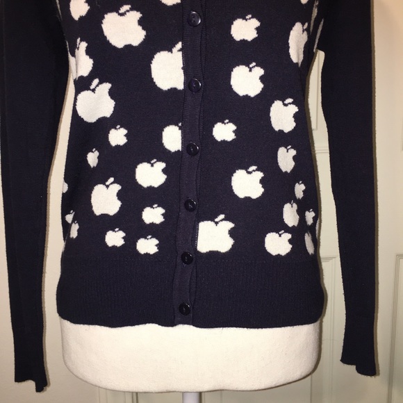 Unknown Brand Apple Cardigan With Rhinestones - Picture 5 of 8